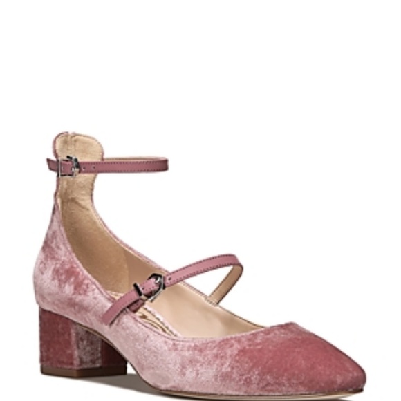 Sam Edelman Lulie Mary Jane Pumps Rose Velvet - Picture 3 of 10